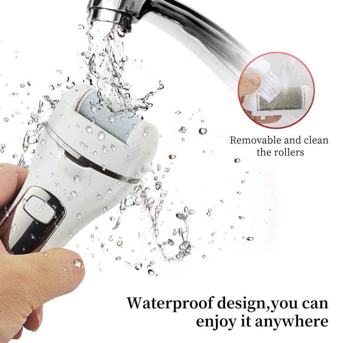 Nicfaky Electric Foot Callus Remover - Rechargeable Pedicure Tool for Smooth Feet, Professional Foot File for Dead Skin & Hard Skin Removal - Perfect for Home Pedicure & Foot Care Routine