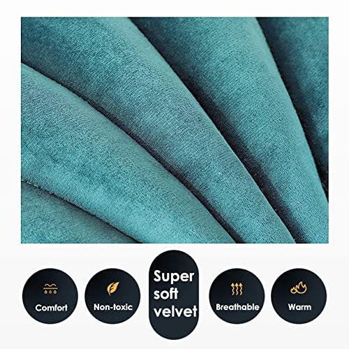 Velvet Seashell Decorative Throw Pillow - Small Violet Sea Shell Shaped Cushion for Bed, Couch & Home Office Decor | Perfect for Coastal, Beach House & Boho Interior Design