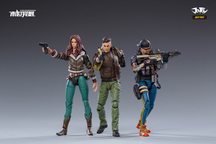 JOYTOY 1/18 Scale 3.75 Inch Action Figure Set - Awakening Luoning, Masan & Tiezha (3PCS) | Collectible Military Model Toys for Display & Role Play
