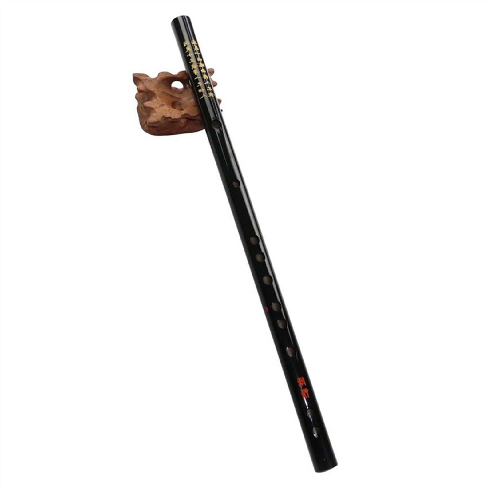 Professional Black Bamboo Flute - Exquisite Handmade Woodwind Instrument for Beginners, Traditional Transverse Flute in Key of E - Perfect for Music Practice, Performances & Cultural Events