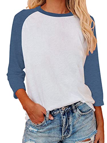 3/4 Sleeve Tee Blue