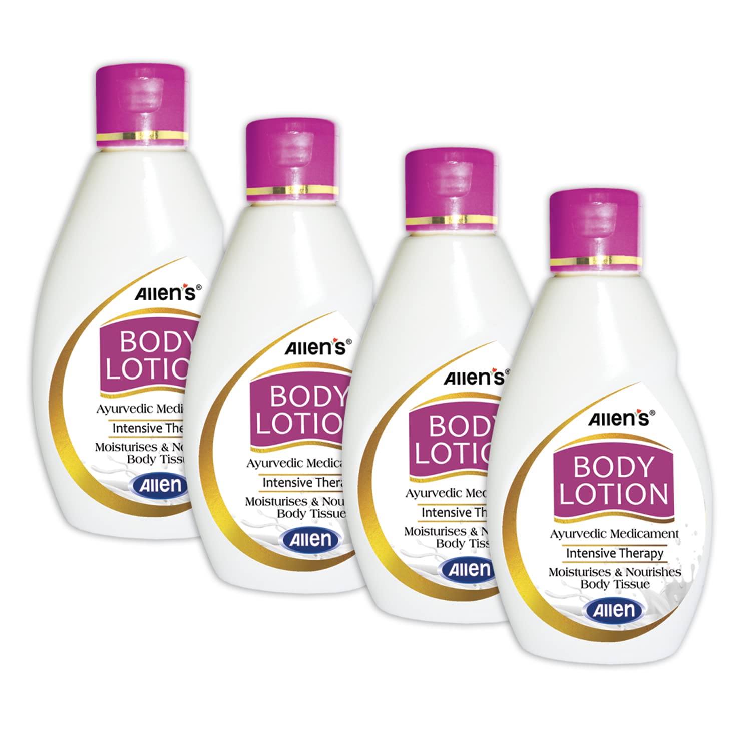 Organic Ayurvedic Body Lotion (100ml X 4 Pack) - Deep Moisturizing & Nourishing for Dry Skin - Perfect for Daily Hydration & Winter Skin Care
