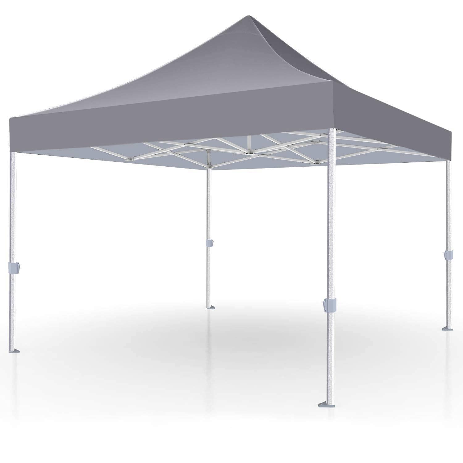 MASTERCANOPY Premium Heavy Duty 10x10 Pop Up Commercial Instant Canopy Tent - Waterproof & UV Protection (Gray) - Perfect for Outdoor Events, Farmers Markets, and Beach Parties