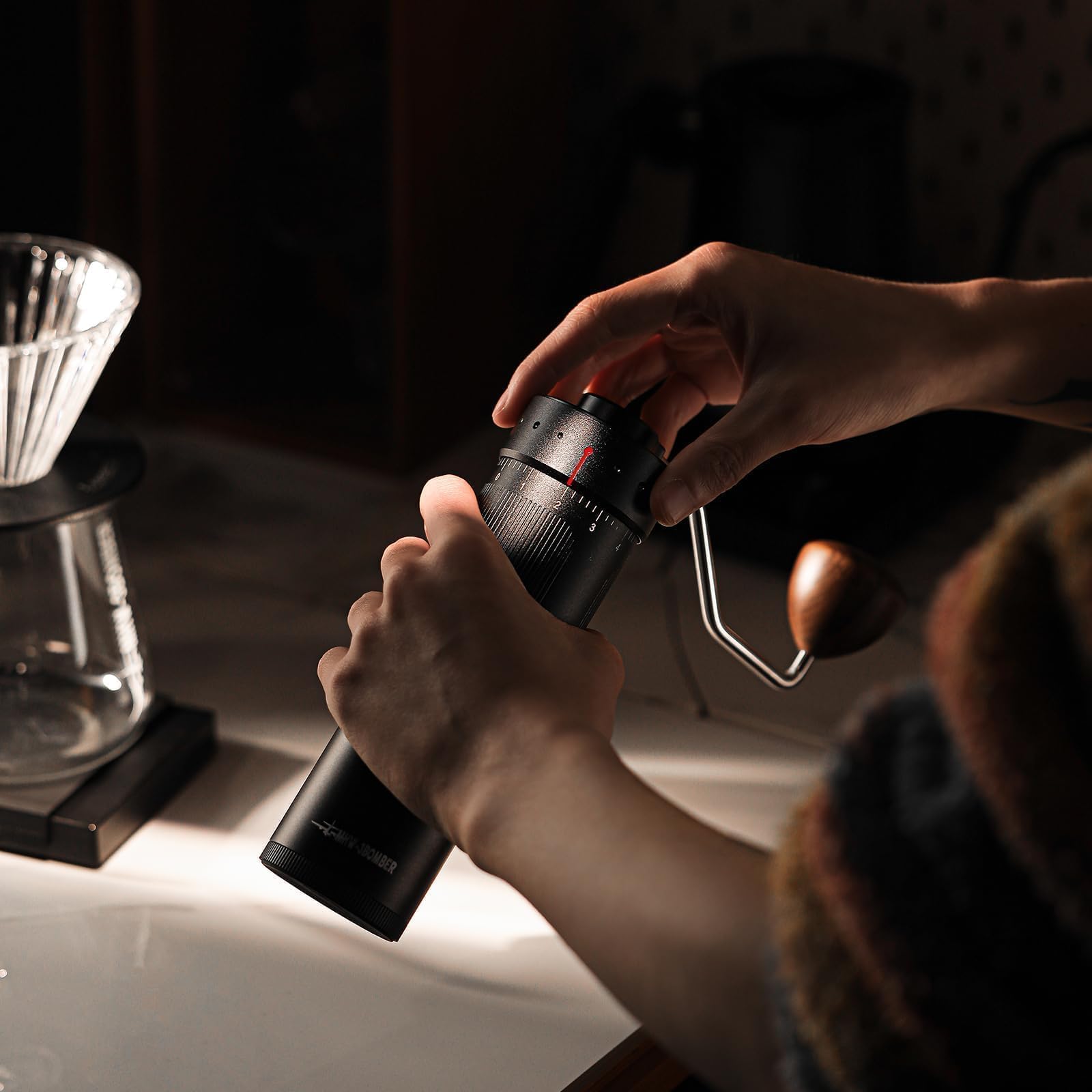 Premium Manual Coffee Grinder - Adjustable Stainless Steel Conical Burr for French Press, Drip, Espresso | Portable Hand Coffee Bean Mill with Magnetic Catch Cup | Perfect for Home, Office & Travel Brewing