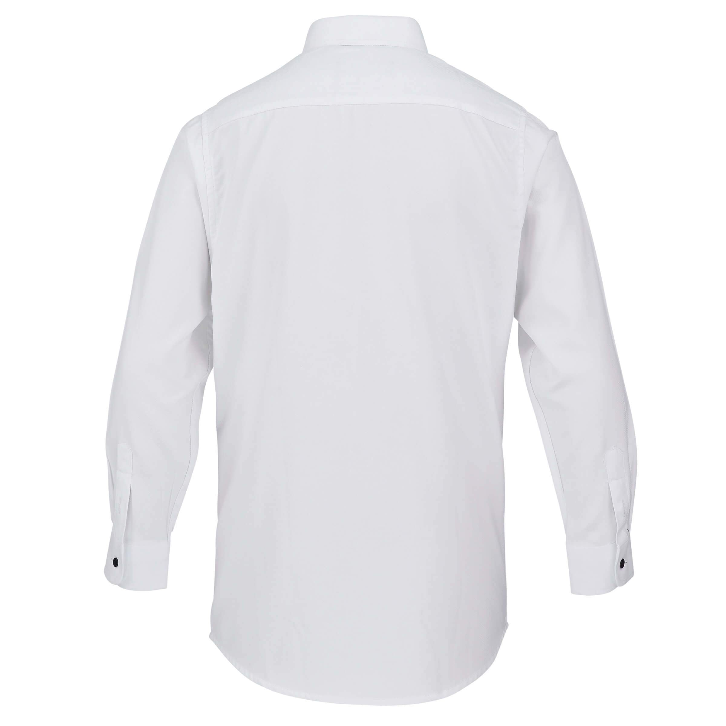 Boys White Textured Formal Shirt with White Buttons - Perfect for Weddings, School Events & Special Occasions