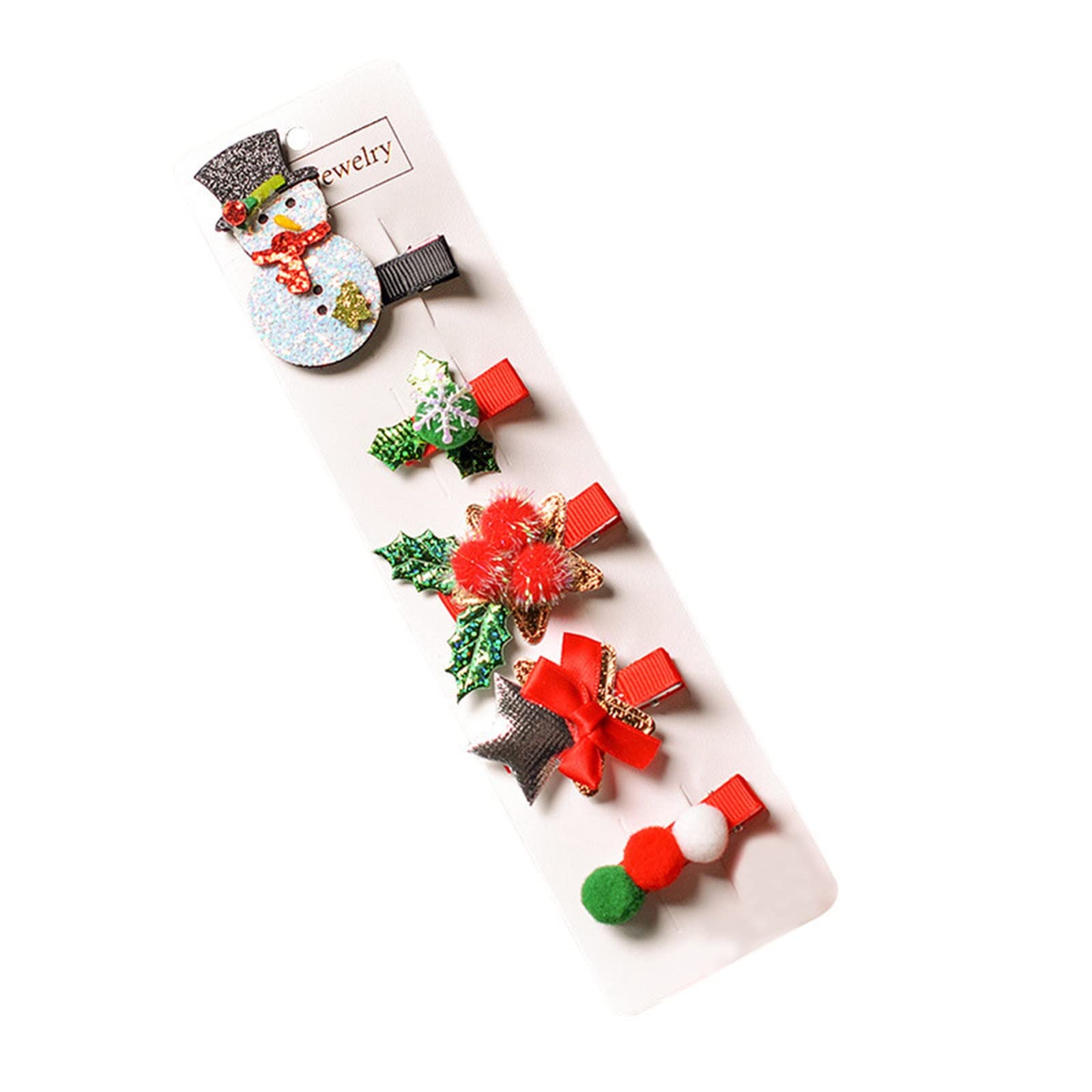 Berrysun Christmas Hair Clips for Kids - Cute Tiara Hairpins, Hair Accessories for Thick Hair, Girls Dress Up & Party Hair Clips (Color A) - Perfect for Holidays, Birthday Parties & Special Occasions