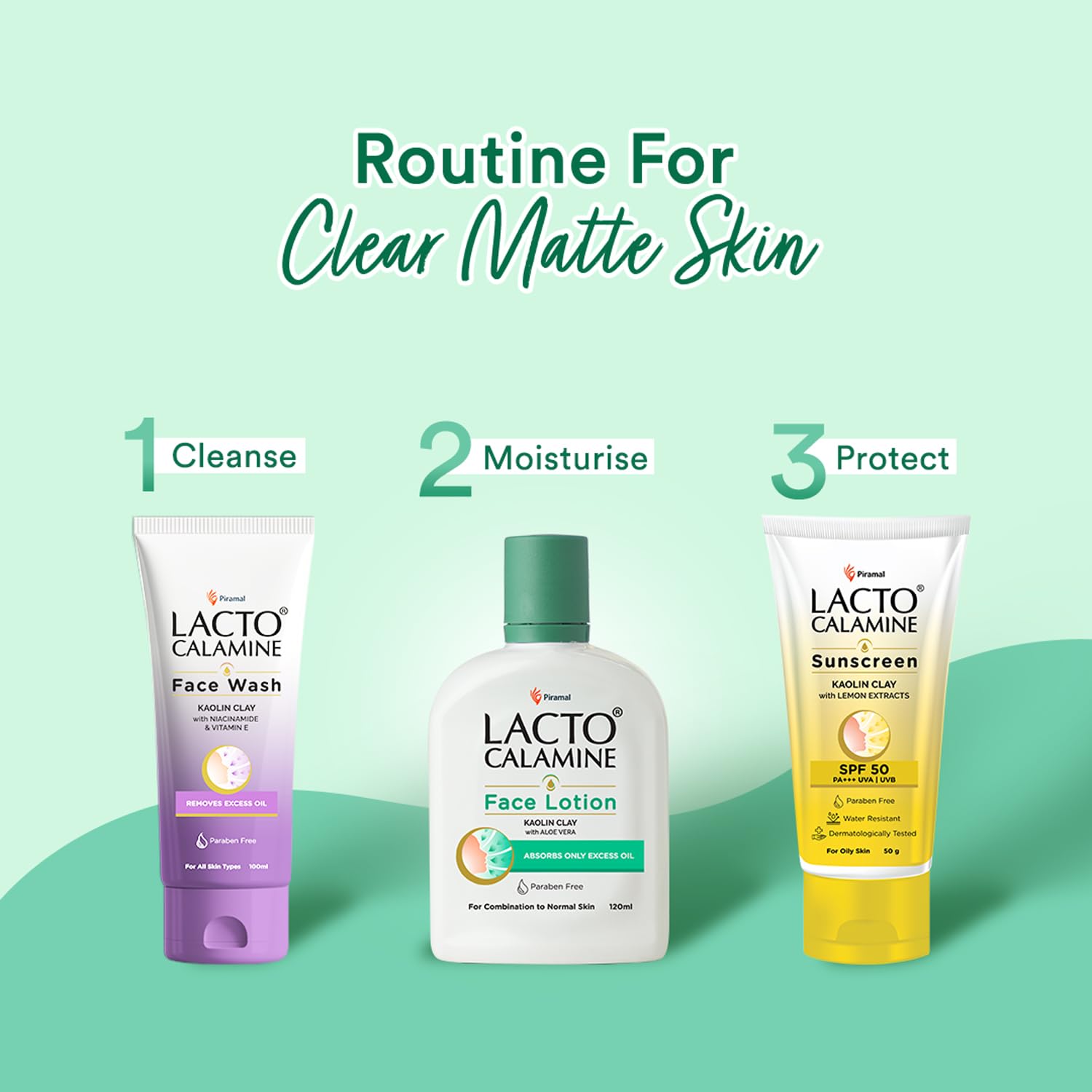 Lacto Calamine Face Lotion 60ml - Oil Control Daily Moisturizer for Combination & Normal Skin with Kaolin Clay & Aloe Vera | Reduces Pimples, Dark Spots & Blackheads | Lightweight Body Lotion for Clear, Healthy Skin | Perfect for Daily Skincare Routine & Acne-Prone Skin Care