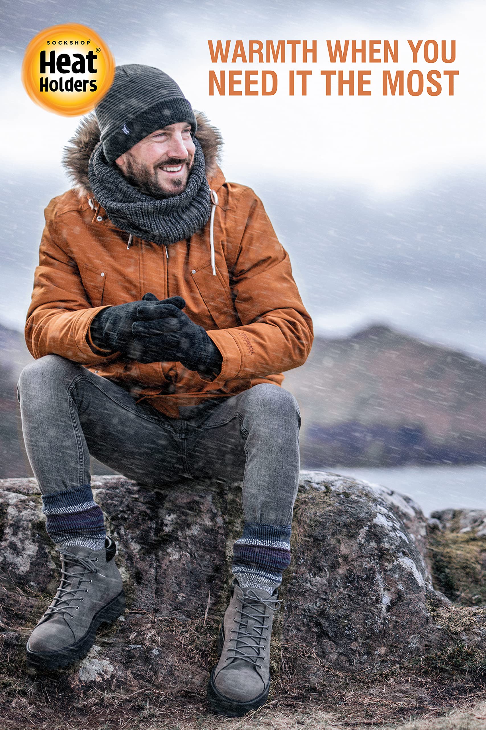Heat Holders Men's Thermal Socks - 2.7 Tog Wool Winter Socks for Extreme Cold Weather - Perfect for Skiing, Hiking & Outdoor Activities