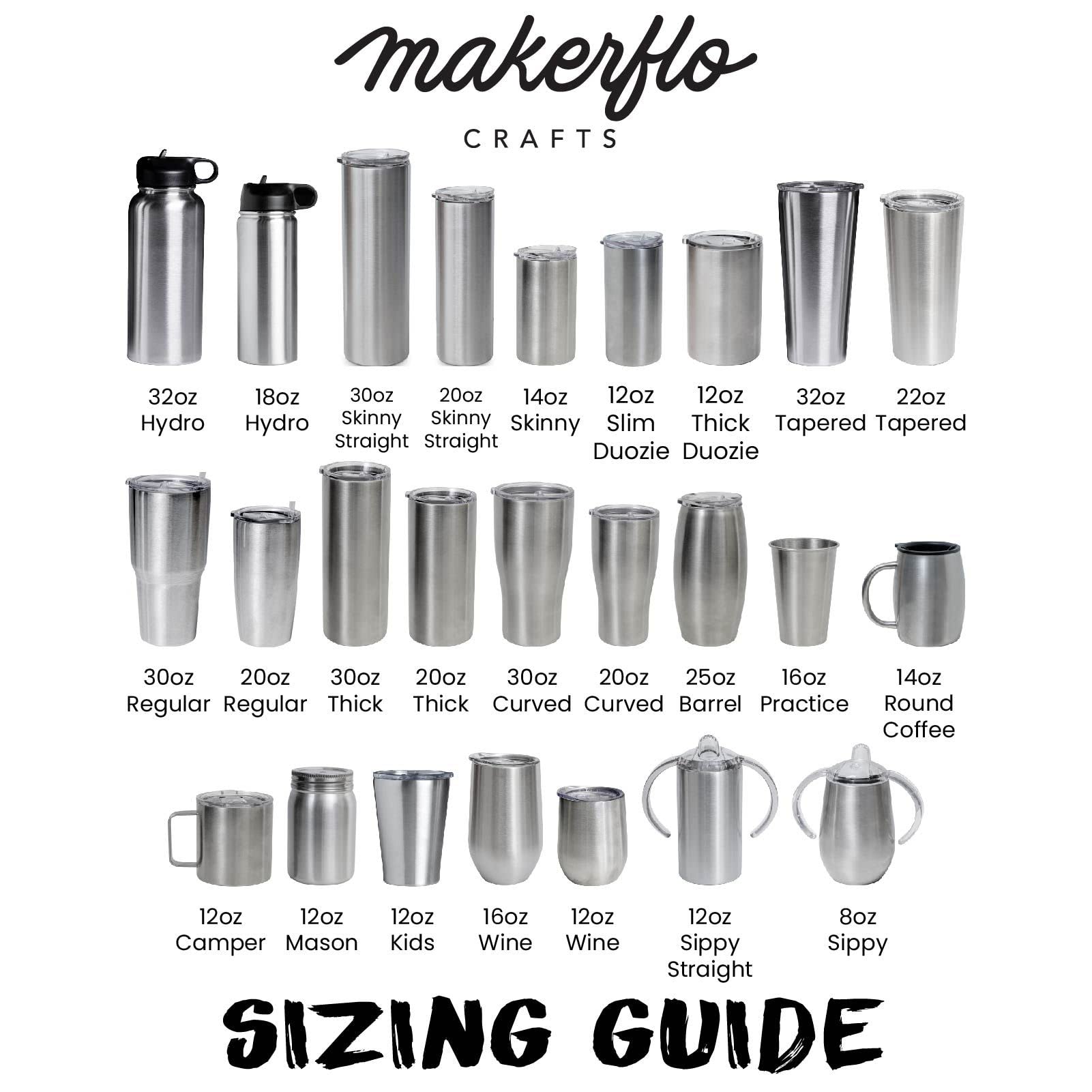 Makerflo Silver 30 oz Curve Stainless Steel Tumbler with Lid & Straw - 12 Pack | DIY Customizable Vacuum Insulated Cup for Epoxy, UV DTF, Vinyl & Laser Engraving (Not for Sublimation) - Perfect for Personalized Gifts, Parties, Office Use & Outdoor Activities
