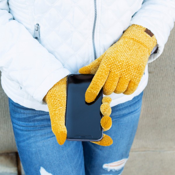 Oh So Soft Chenille Touch Gloves - Warm Winter Gloves for Women & Men - Touchscreen Compatible for Smartphones - Perfect for Driving, Outdoor Activities & Cold Weather