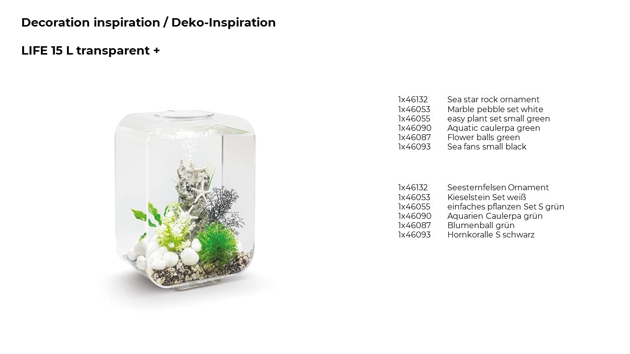 BiOrb 46093.0 Sea Fan Small Black Aquarium - Compact Saltwater Fish Tank for Home & Office Decor | Perfect for Marine Life Enthusiasts