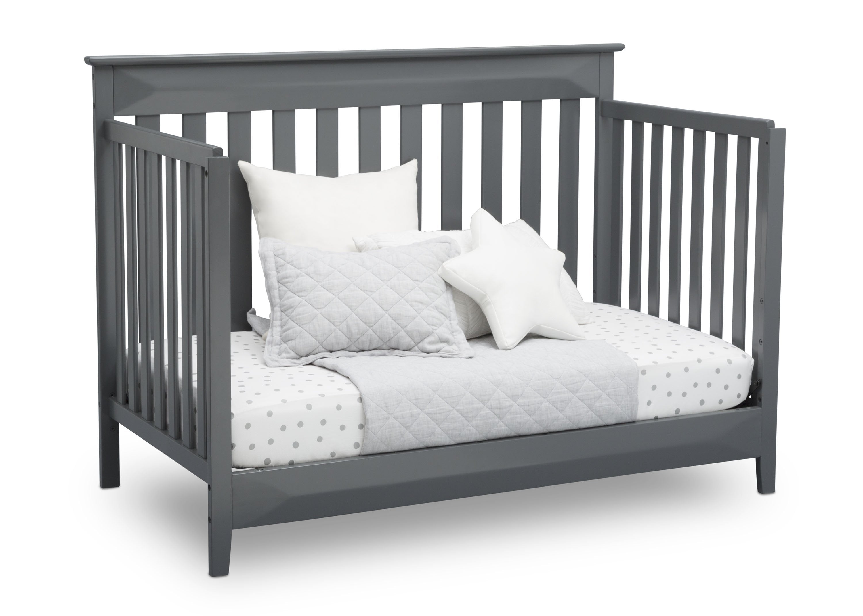 4-in-1 Convertible Baby Crib with Toddler Bed - Cameron Safe Nursery Crib for Newborn to Kids - Perfect for Nursery, Bedroom & Daycare Use
