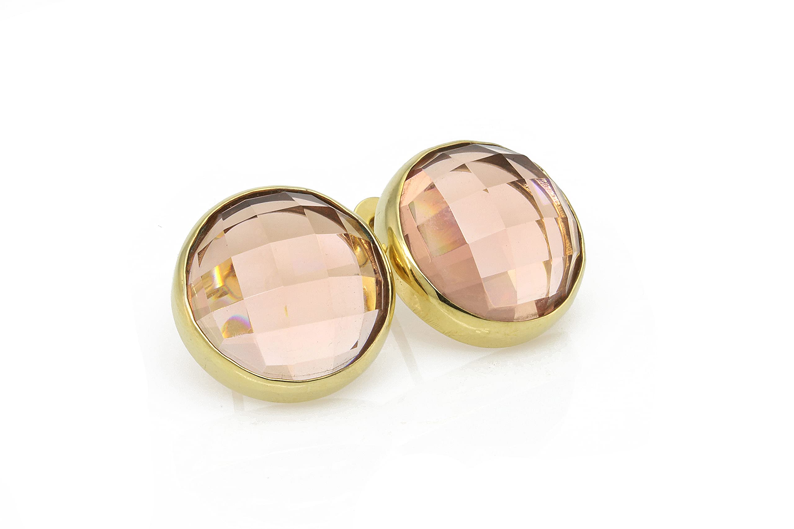Morganite Gemstone Stud Earrings - December Birthstone Jewelry, Bridal Earrings & Unique Engagement Gifts for Her | Perfect for Weddings, Anniversaries & Special Occasions