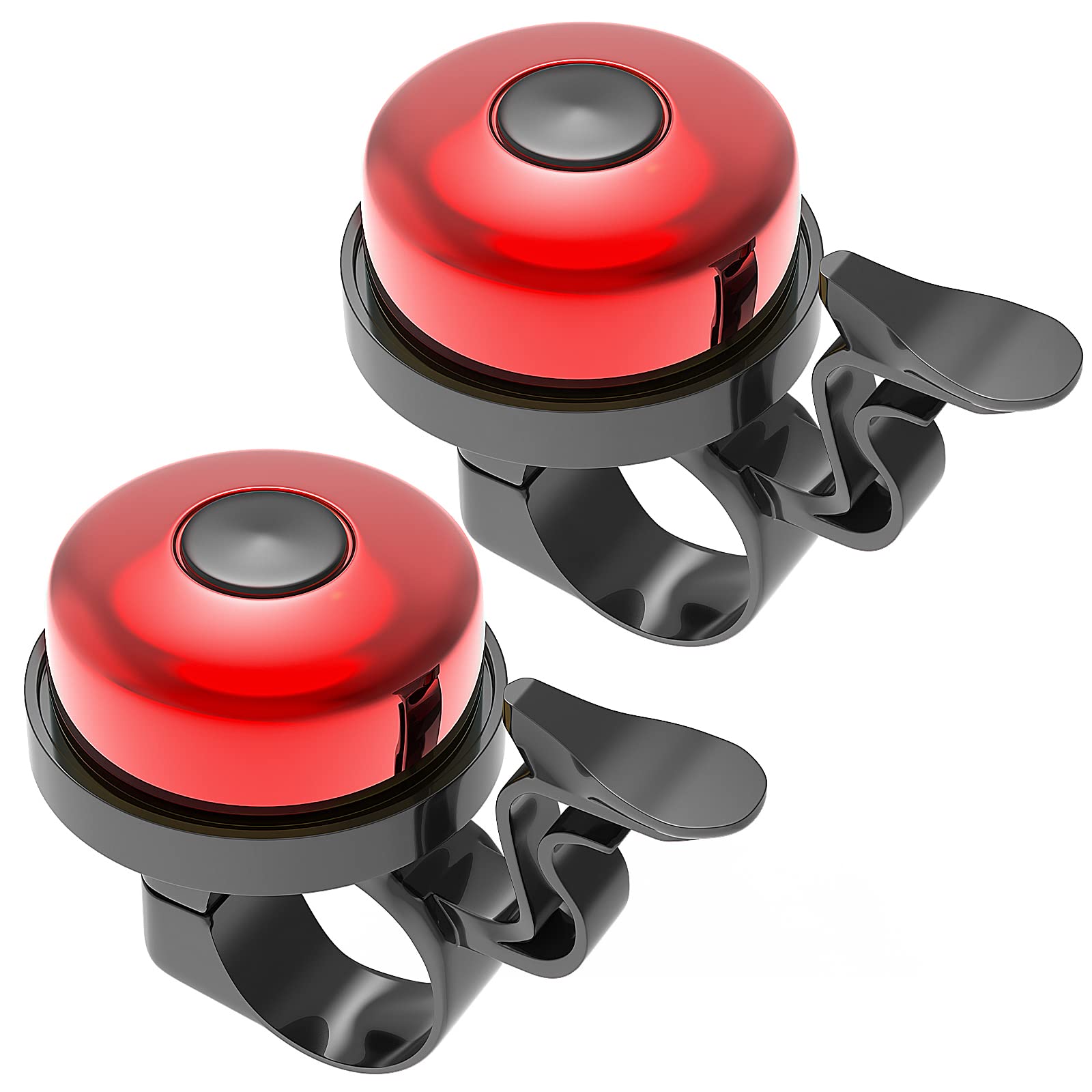 Sportout 2 Pack Bike Bells - Loud & Clear Bicycle Bell for Road, Mountain, City, Sports, Cruiser & BMX Bikes (2.25cm Diameter) | Perfect for Commuting, Cycling Safety & Outdoor Adventures
