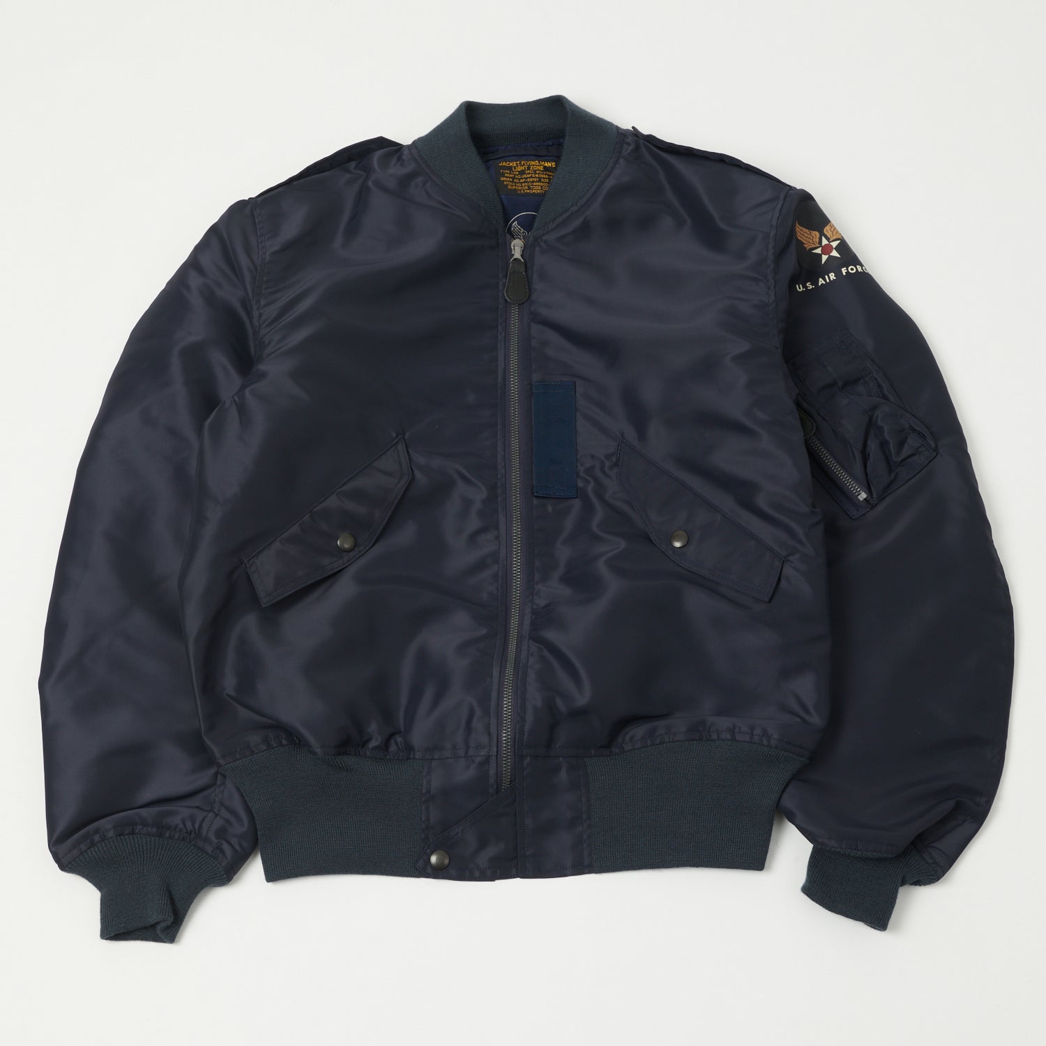 Buzz Rickson's BR12984 L-2A 'Superior Togs' Navy Flight Jacket - Vintage Military Style Bomber Jacket for Men, Perfect for Casual Wear & Aviation Enthusiasts