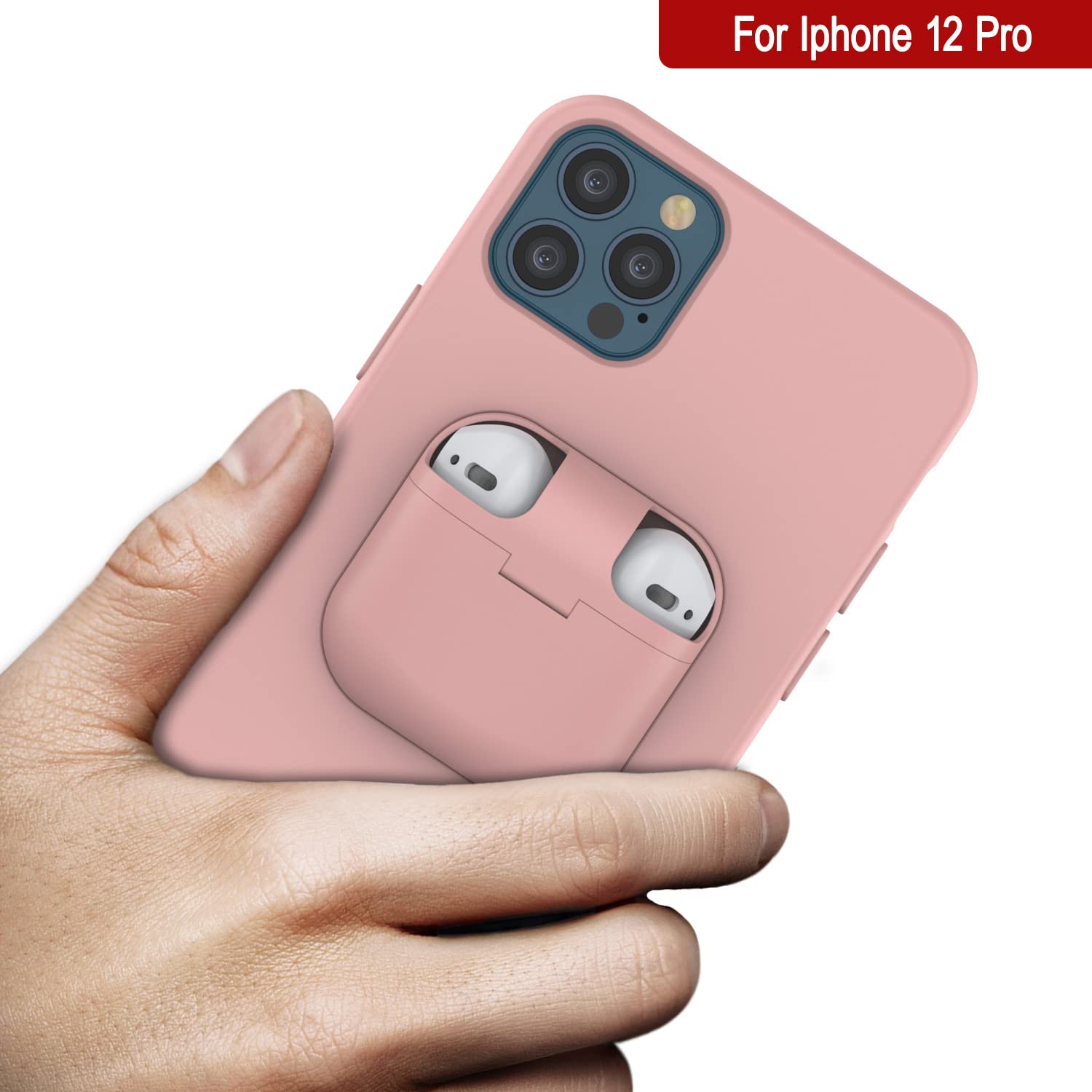 PunkCase Slim 2-in-1 iPhone 12 Pro Case with AirPods Holder (6.1