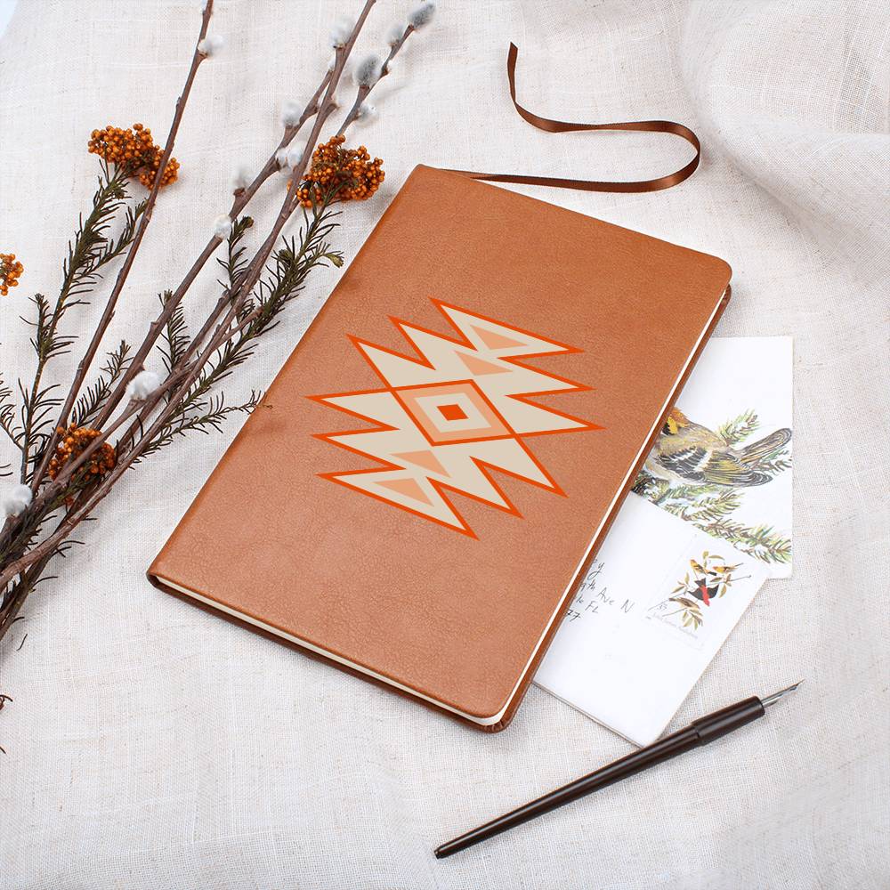Vegan Leather Journal with Southwestern Motif - Handmade Leather Bound Notebook for Writing, Sketching & Travel Journaling - Perfect Gift for Writers & Artists