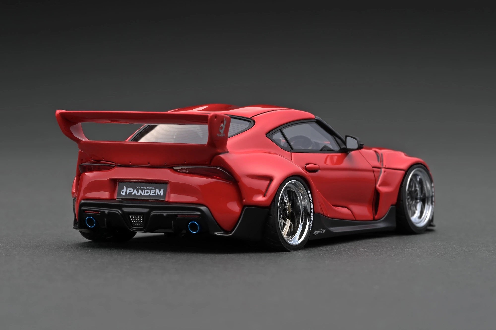 1:43 Scale Toyota GR Supra A90 Pandem Red Metallic Diecast Model Car - Collectible Toy for Car Enthusiasts & Display for Home/Office Decor