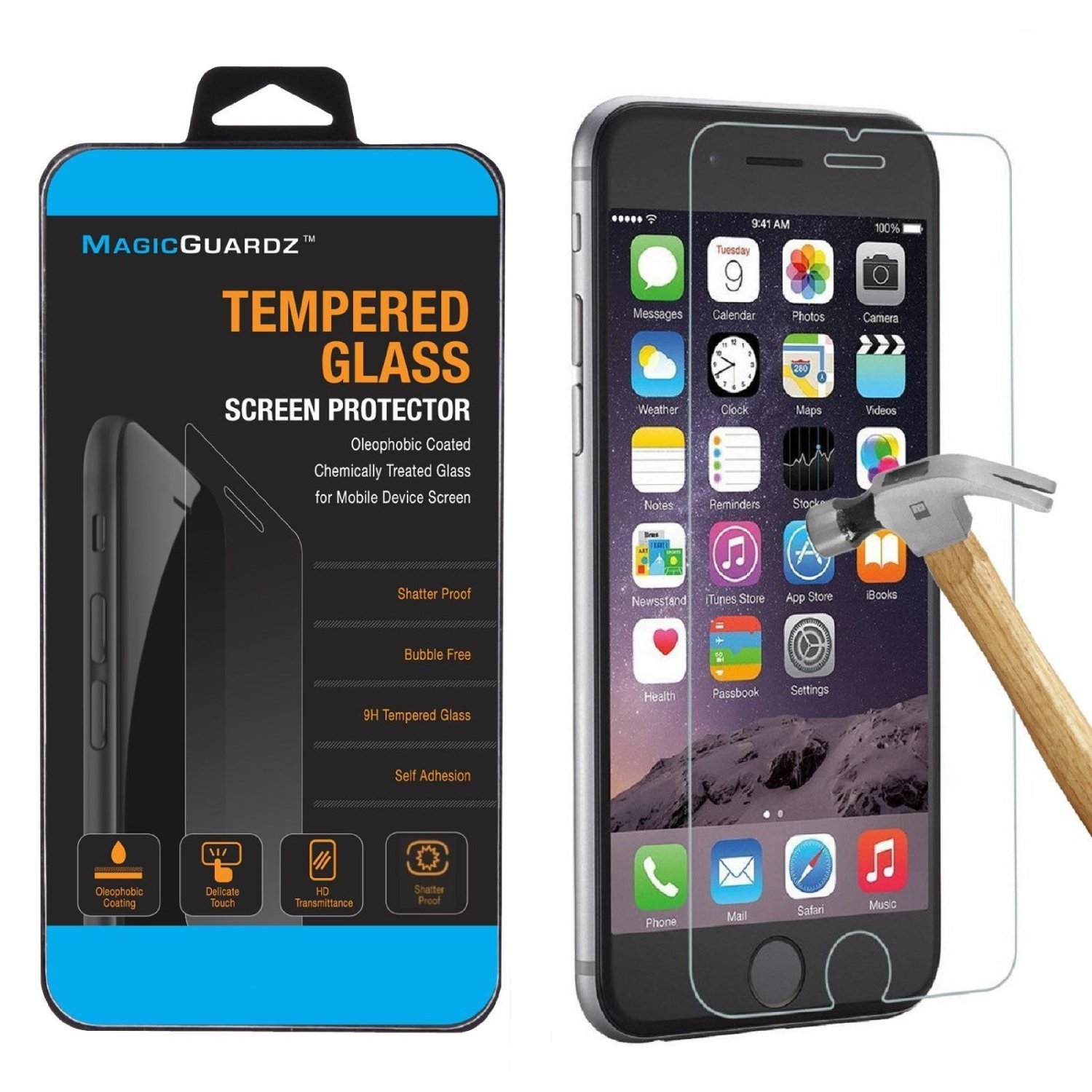 MagicGuardz® Premium Tempered Glass Screen Protector for Apple iPhone 7 (4.7 Inch) - Crystal Clear HD Protection - Retail Packaging - Perfect for Everyday Use, Work & Travel