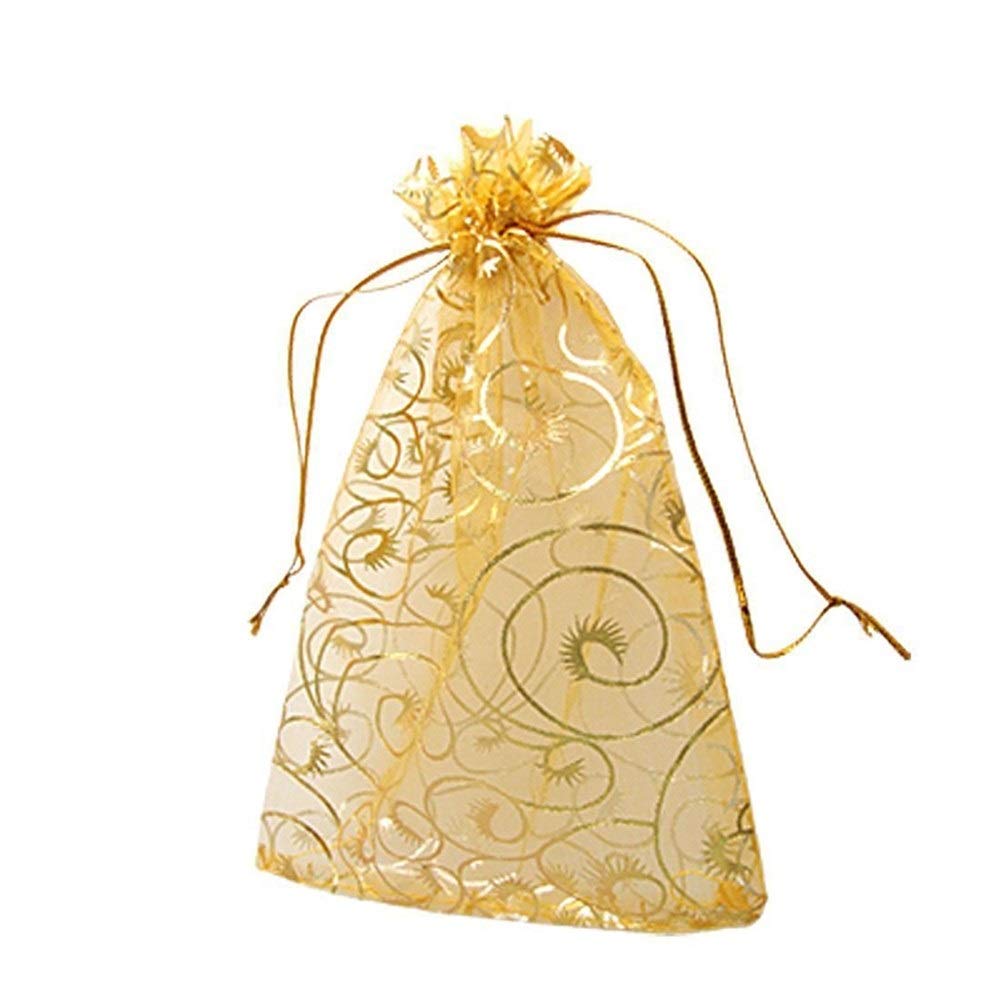 100pcs 9x12cm White Organza Bags for Wedding Favors, Jewelry Packaging, Party Decorations - Perfect for Bridal Shower, Birthday Gifts & DIY Crafts