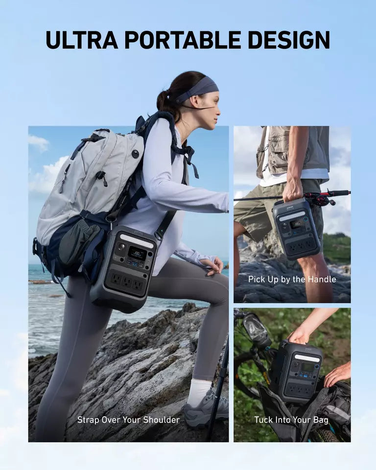 Anker SOLIX C300X 288Wh 300W Portable Power Station - Perfect for Camping, Outdoor Adventures & Emergency Power Backup