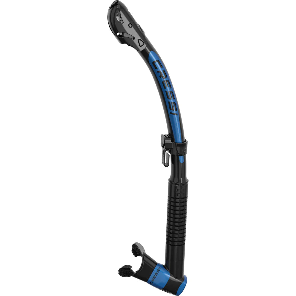 Cressi Itaca Ultra Dry Snorkeling Mask - Black/Blue Scuba Diving Gear for Men & Women - Perfect for Ocean, Pool & Beach Adventures