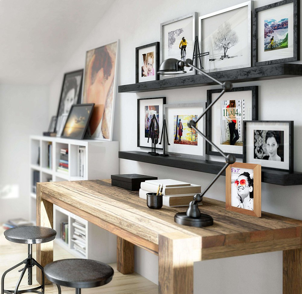 11x17 Inch Solid Wood Poster Frame - Wall Mounted Picture Frame with Carbonized Finish for Home, Office & Gallery Decor | Perfect for Art, Photos & Posters