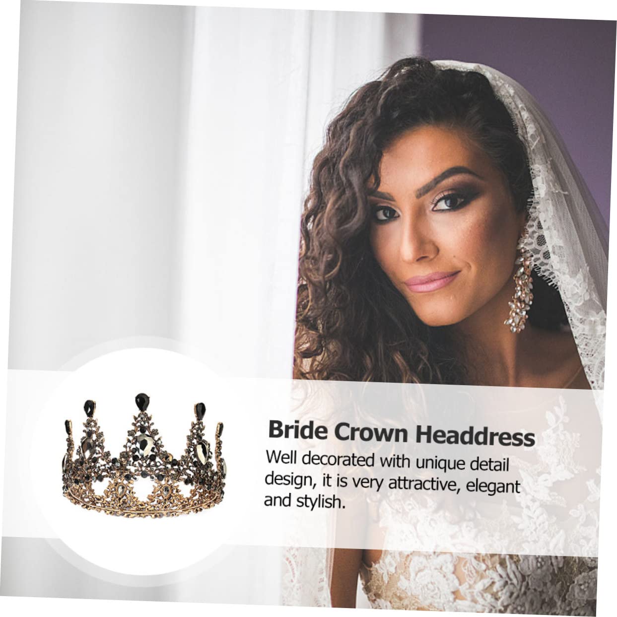FOMIYES Elegant Rhinestone Bridal Tiara Headpiece - Wedding Crown for Bride, Bridesmaid, Prom & Photoshoot | Perfect for Ceremony, Reception & Special Occasions