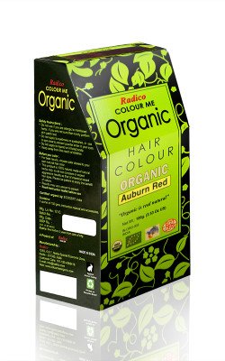 Radico Colour Me Organic Hair Dye - Auburn Red | Vegan, Ammonia-Free, Chemical-Free | Perfect for Natural Hair Color & DIY Home Styling