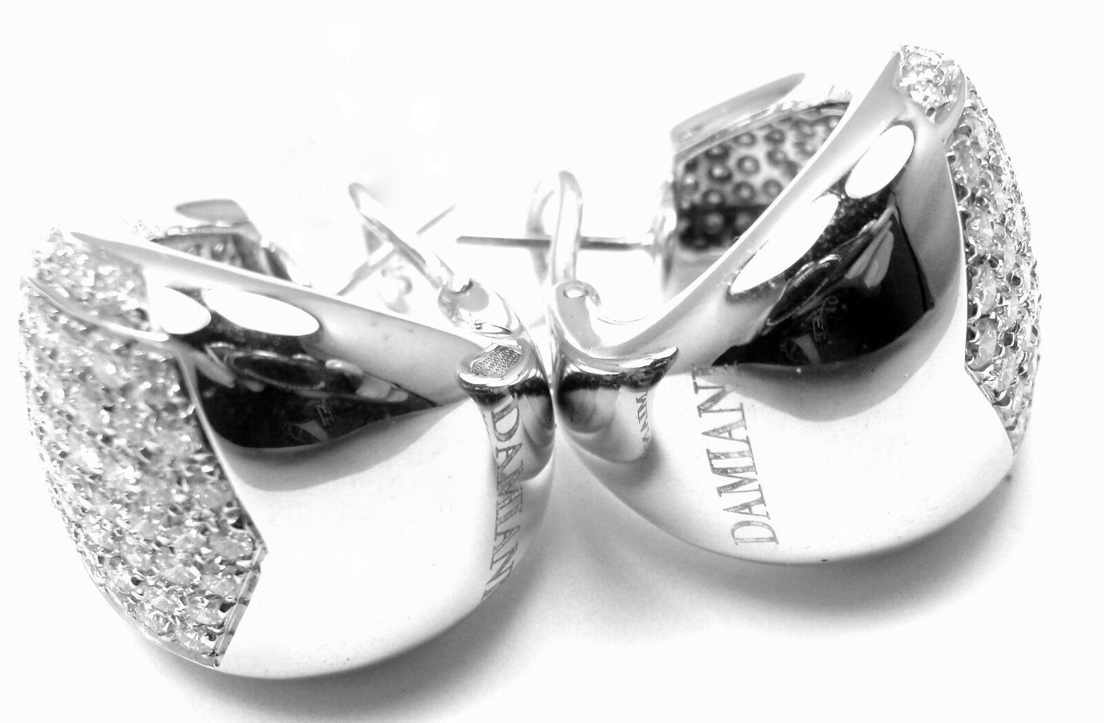 Authentic Damiani Da Definire 18k White Gold 3.09ct Diamond Earrings - Luxury Women's Jewelry for Weddings, Anniversaries & Special Occasions