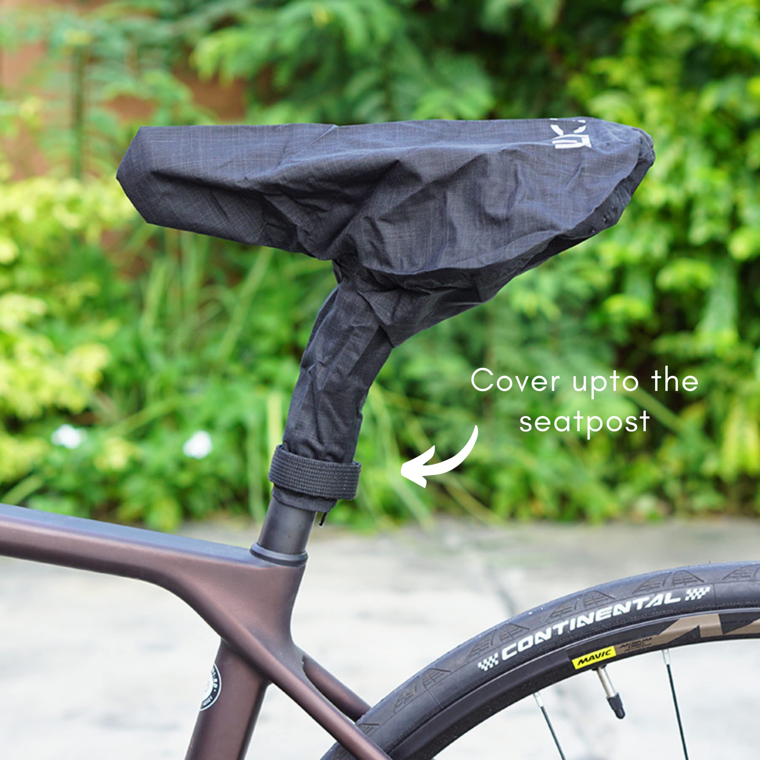 Waterproof Bike Seat Cover - Durable Water-Resistant Bicycle Saddle Protector for Car Rack Transport & Outdoor Cycling - Fits Up to Seatpost - Weatherproof Cycling Accessories for Rainy Days & Long-Distance Rides