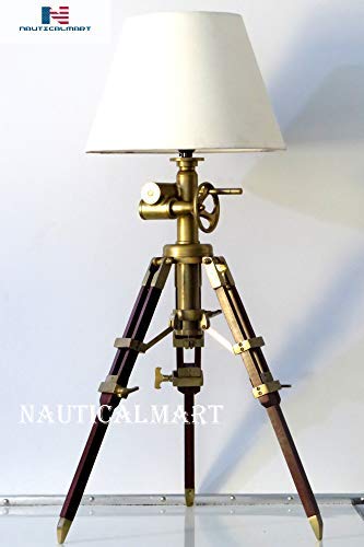 Royal Marine Tripod Table Lamp - Industrial Nautical Decor Desk Lamp for Bedroom, Living Room, Office & Dorm (Shade Not Included) | Perfect for Coastal Home Decor, Study Lighting & Nightstand Use