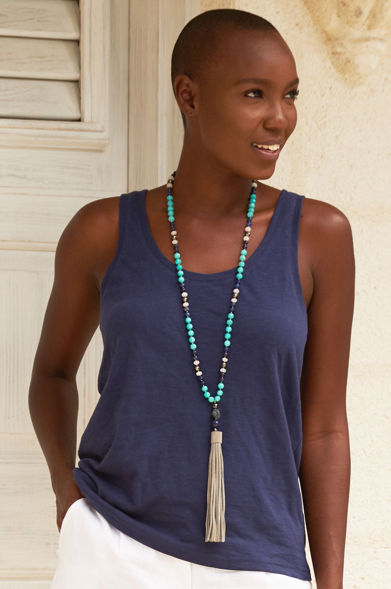 Women's Cotton Vest Top in Navy Blue - Soft & Comfortable Casual Wear for Summer, Gym, and Layering