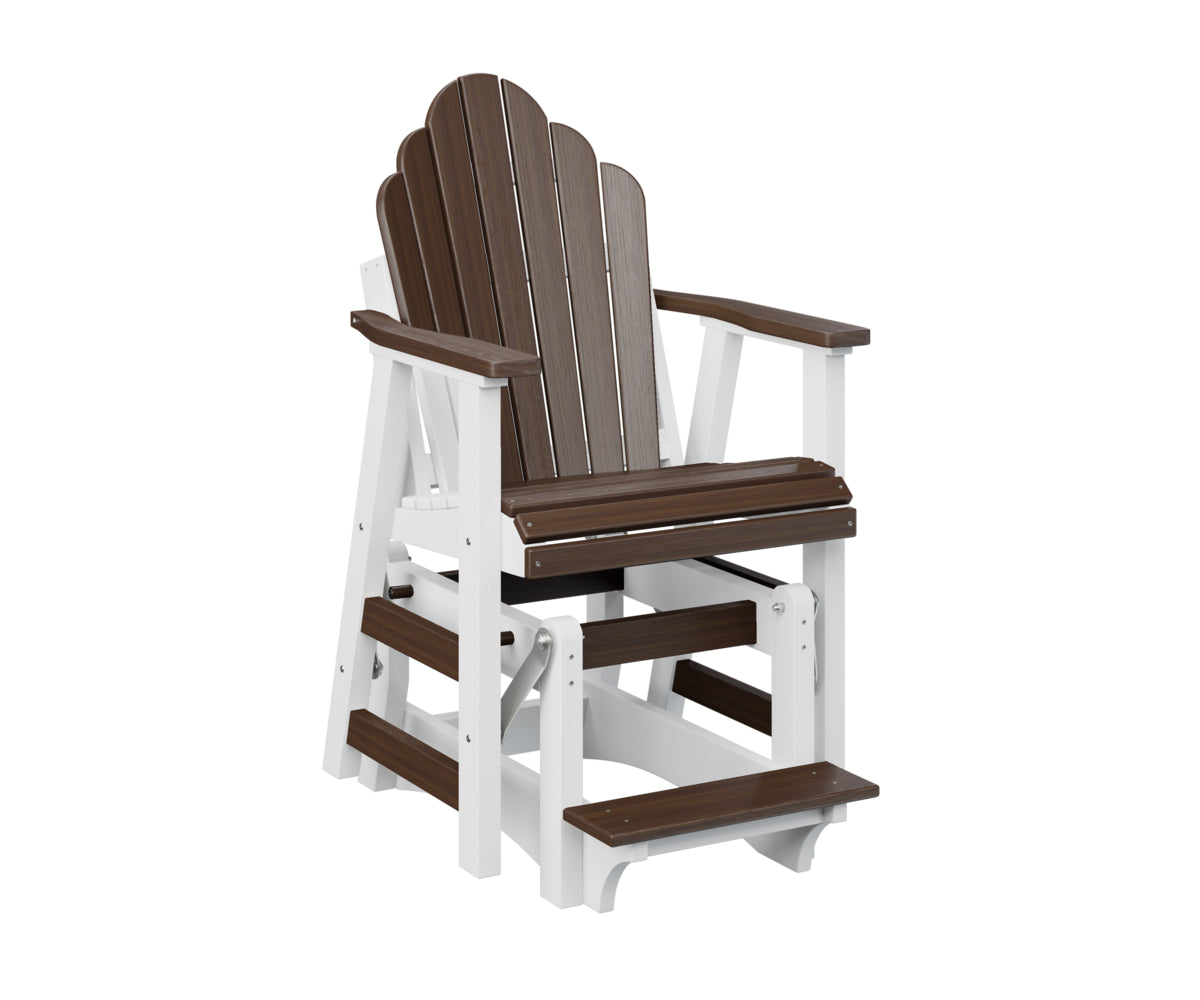 Berlin Gardens Cozi Back Single Counter Glider - Outdoor Patio Swivel Bar Stool for Kitchen Island, Deck & Poolside Relaxation