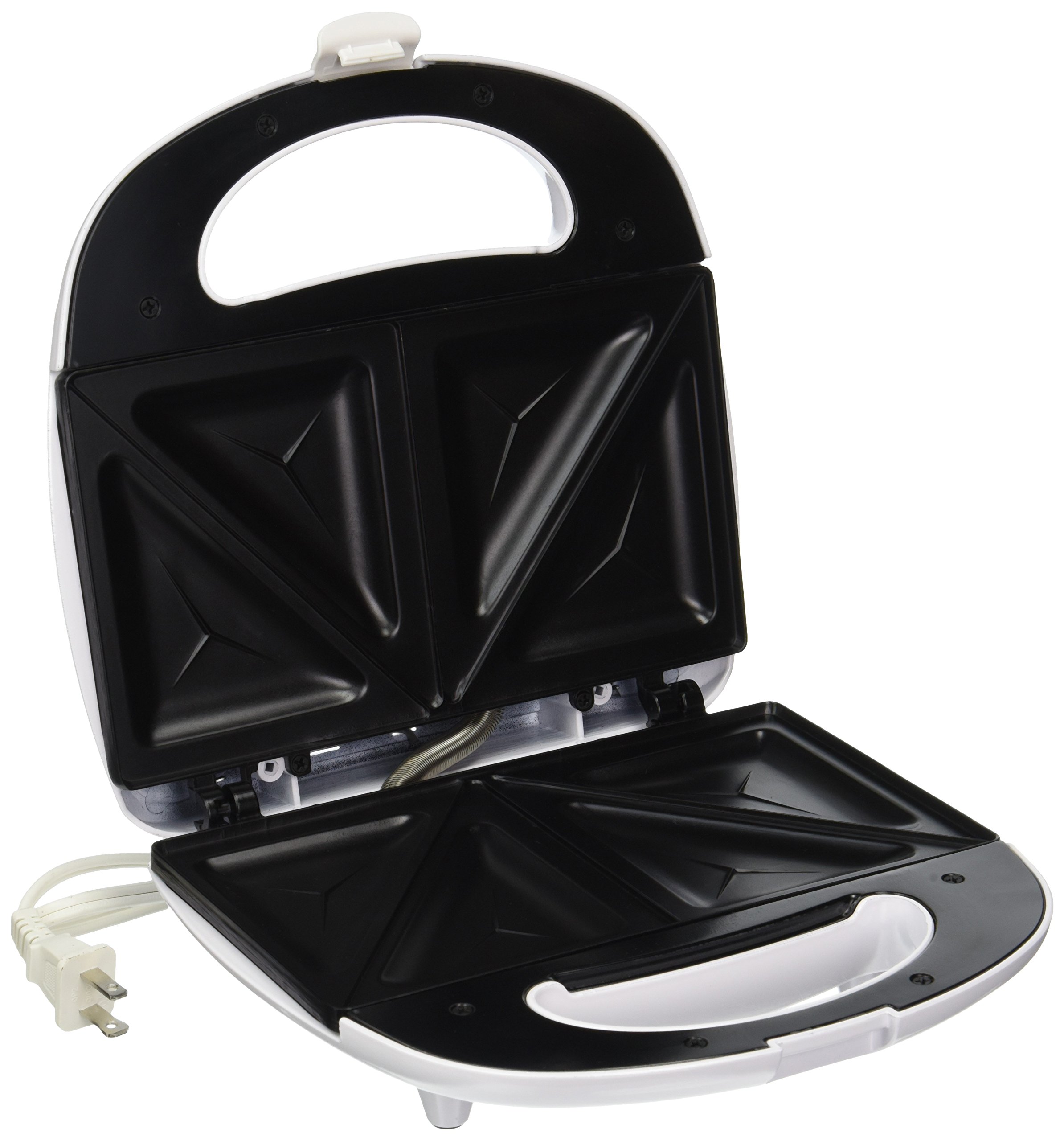 Brentwood 2-Slice Sandwich Maker - White, Non-Stick Panini Press for Grilled Cheese, Paninis & More - Perfect for Breakfast, Lunch & Quick Meals at Home or Office