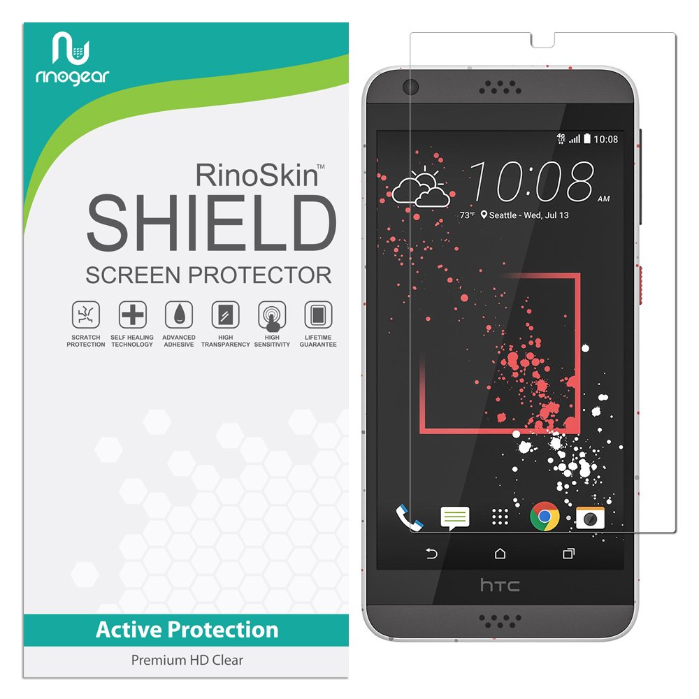 RinoGear HTC Desire 530/630 Screen Protector - Case Friendly, Flexible Full Coverage Clear TPU Film - Perfect for Daily Protection & Scratch Resistance
