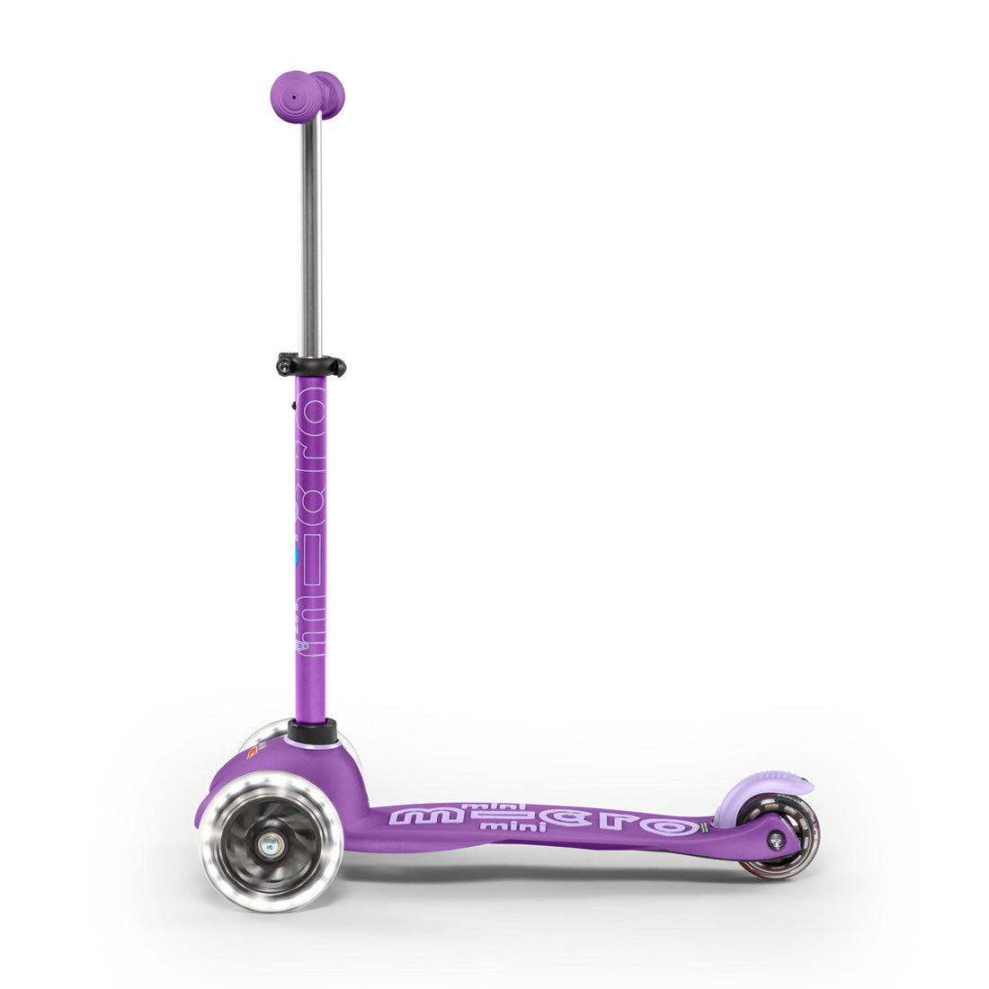 Micro Mini Deluxe 3 Wheel LED Scooter for Kids - Purple Light Up Kick Scooter | Perfect for Outdoor Play, Commuting to School & Neighborhood Rides
