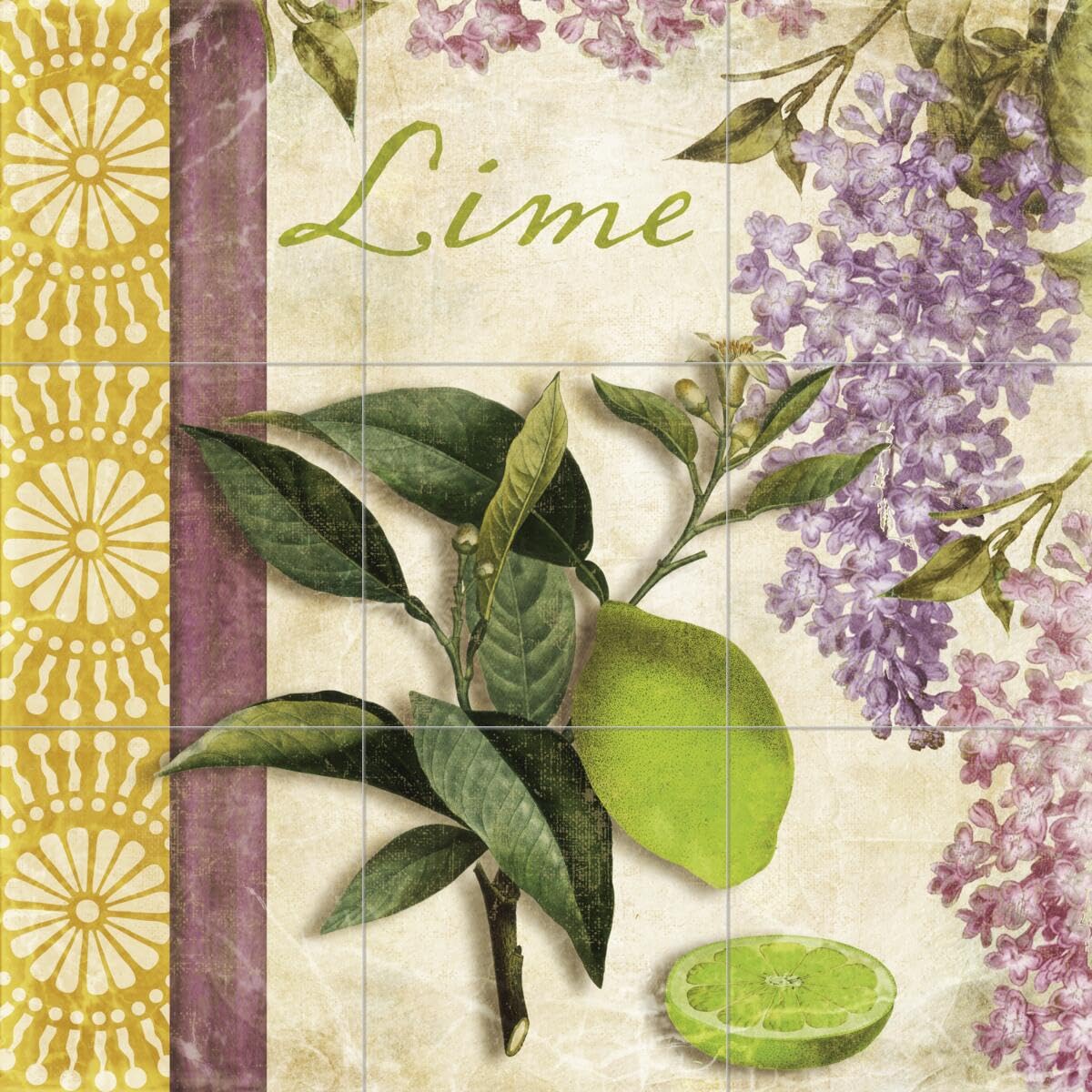 Ceramic Backsplash Tile Mural - Summer Citrus IV Fruit & Vegetable Design - Color Bakery Style for Kitchen & Bathroom Decor - Perfect for Farmhouse, Modern, and Vintage Home Renovations