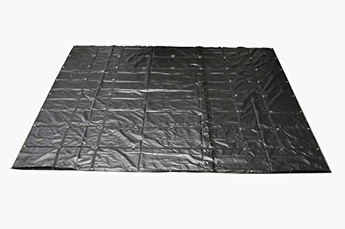 Mytee Heavy Duty 18' x 27' Black Vinyl Lumber Tarp - 18oz Waterproof Flatbed Truck Tarp with 5' Drop - Protects Cargo from Wind, Rain, Snow & Sun - Ideal for Trailers, Construction, Landscaping & Outdoor Storage