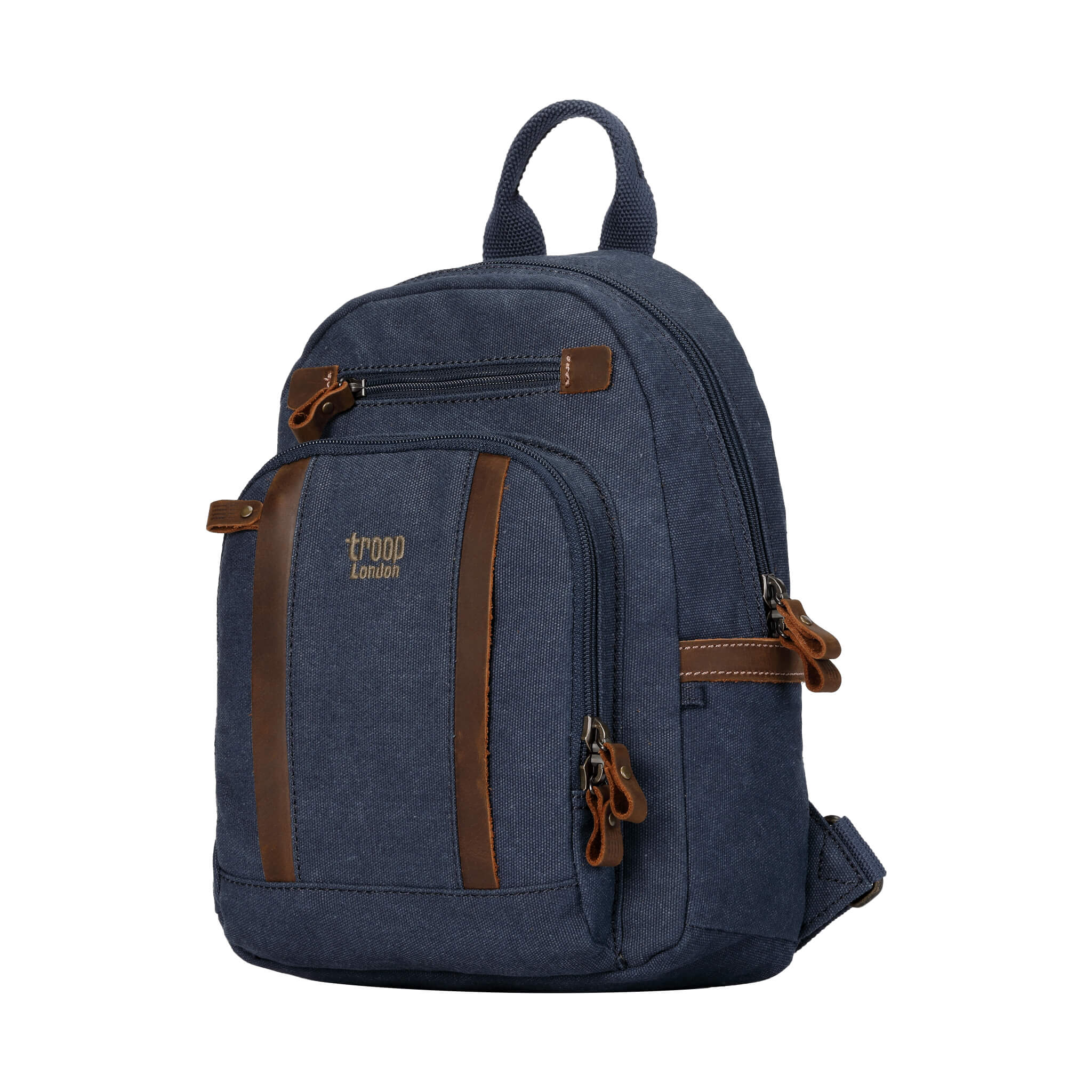 TRP0255 Troop London Classic Canvas Backpack Small - Durable School & Travel Backpack for Men & Women - Perfect for College, Commuting & Outdoor Adventures