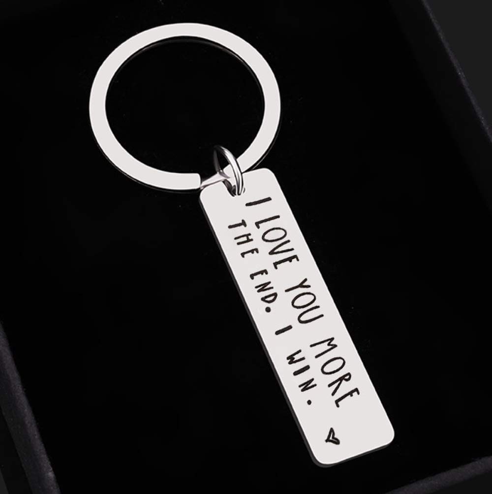 Personalized Couple Keychain - Romantic Anniversary, Birthday & Wedding Gifts for Him/Her - Perfect Gift from Wife to Husband or Husband to Wife - Great for Valentine's Day, Anniversaries & Couple Keepsakes
