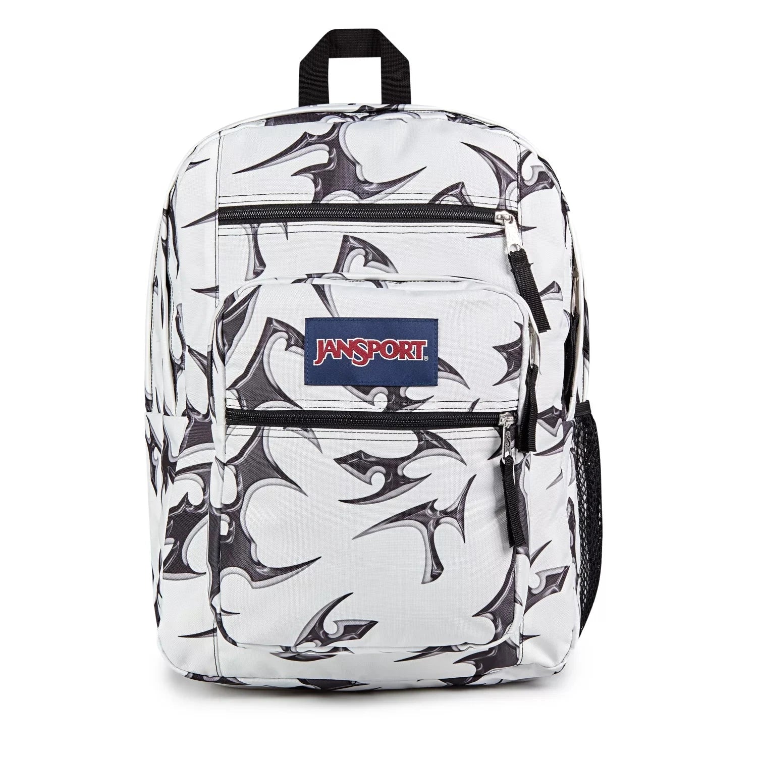 JanSport Big Student Backpack - Lightweight Laptop Backpack for College, High School & Travel | Durable Water-Resistant Material | Cyber Silver White | Perfect for School, Work & Outdoor Adventures