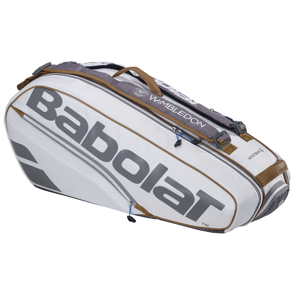 Babolat Pure Wimbledon 6 Pack Tennis Racquet Bag - Premium Tennis Gear for Men & Women - Perfect for Tennis Matches, Training & Travel