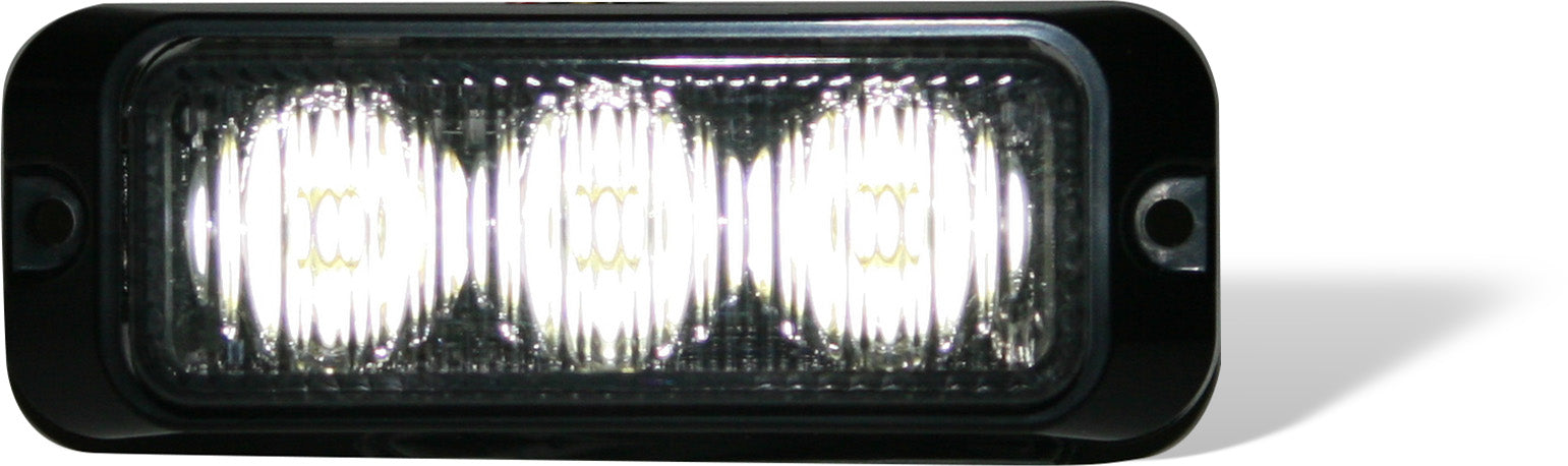 3.5 Inch 3 LED Clear Strobe Light for Vehicles - 12V/24V Compatible - Ideal for Emergency, Construction, and Off-Road Warning Lights