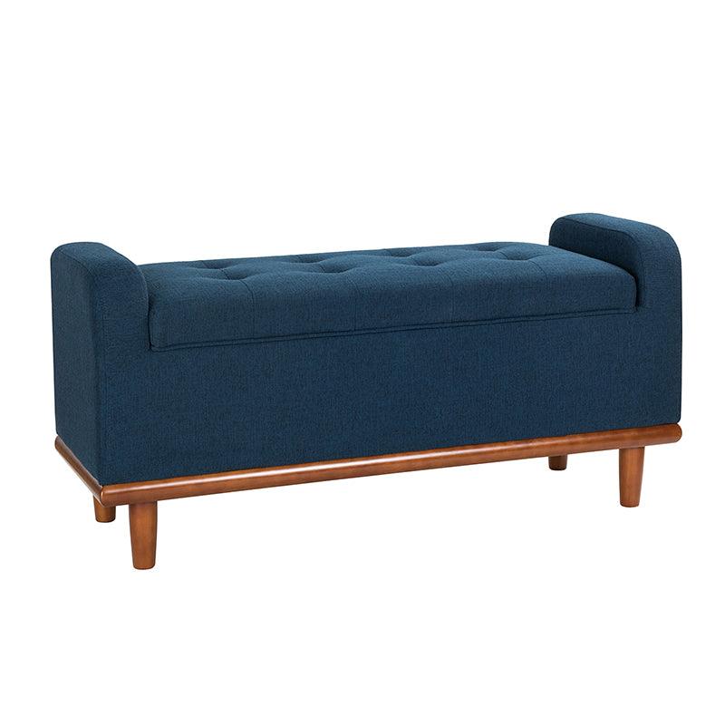 Clover Upholstered Flip Top Storage Bench - Stylish Ottoman with Hidden Storage for Living Room, Bedroom & Entryway - Perfect for Home Organization & Extra Seating