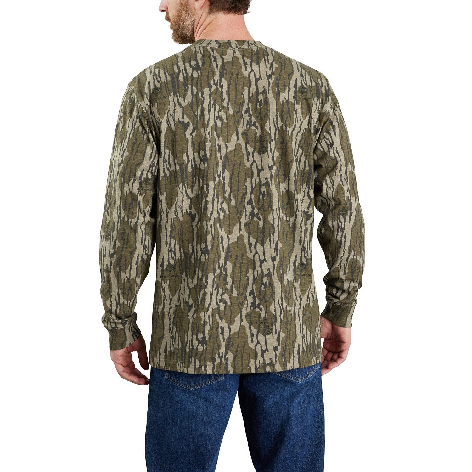 Carhartt Men's Loose Fit Camo Graphic Long Sleeve T-Shirt - Comfortable Hunting & Outdoor Work Shirt for Casual Wear
