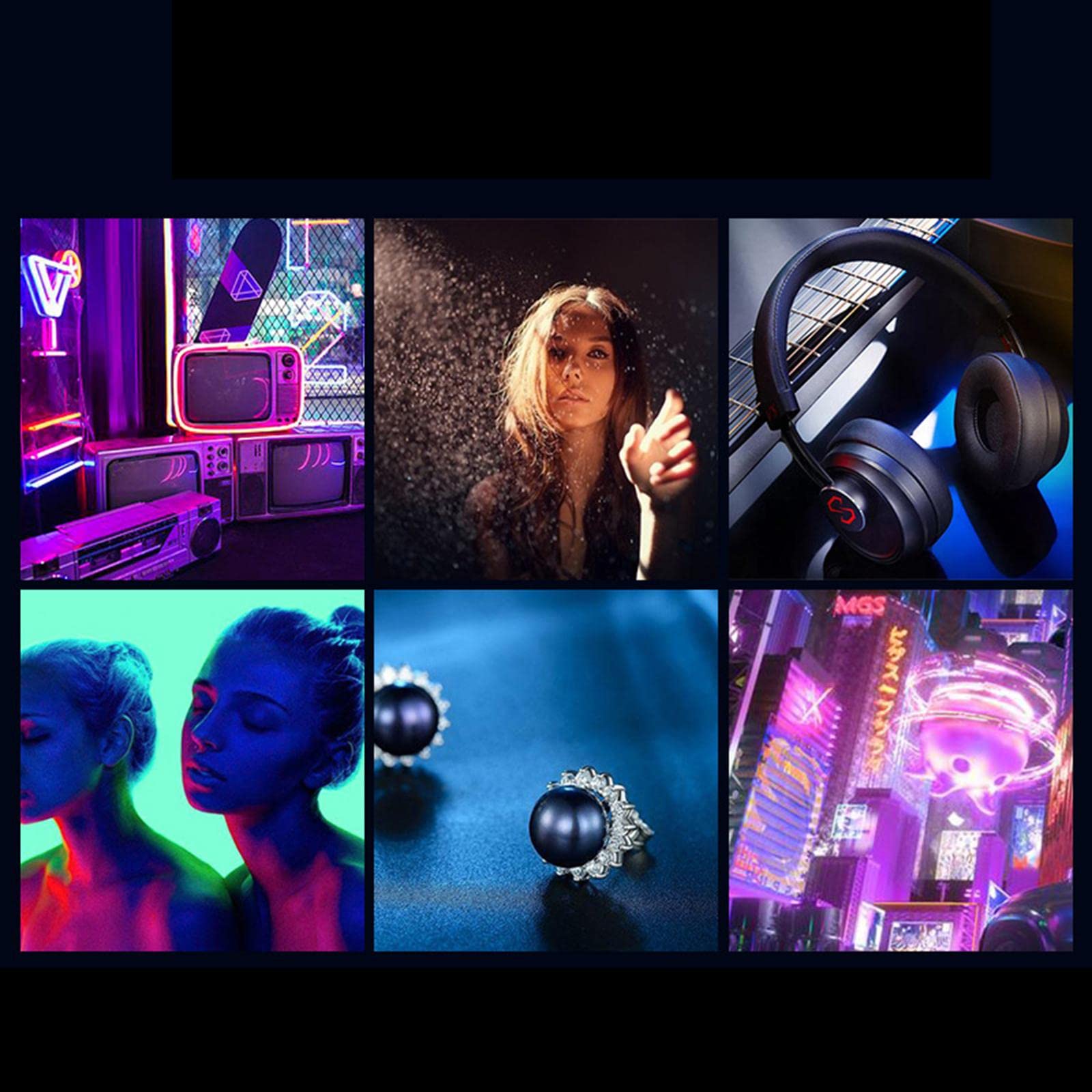 SECRET DESIRE RGB LED Folding Photography Light Bar - Adjustable Fill Light & Video Lighting Kit with 3 Panels | Perfect for YouTube, TikTok Videos, Product Photography & Studio Lighting