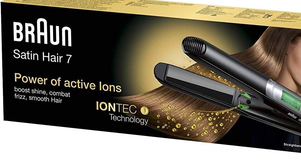Braun Satin Hair 7 SensoCare Hair Straightener - Professional Ionic Ceramic Flat Iron for Smooth & Shiny Hair - Perfect for Home & Salon Styling