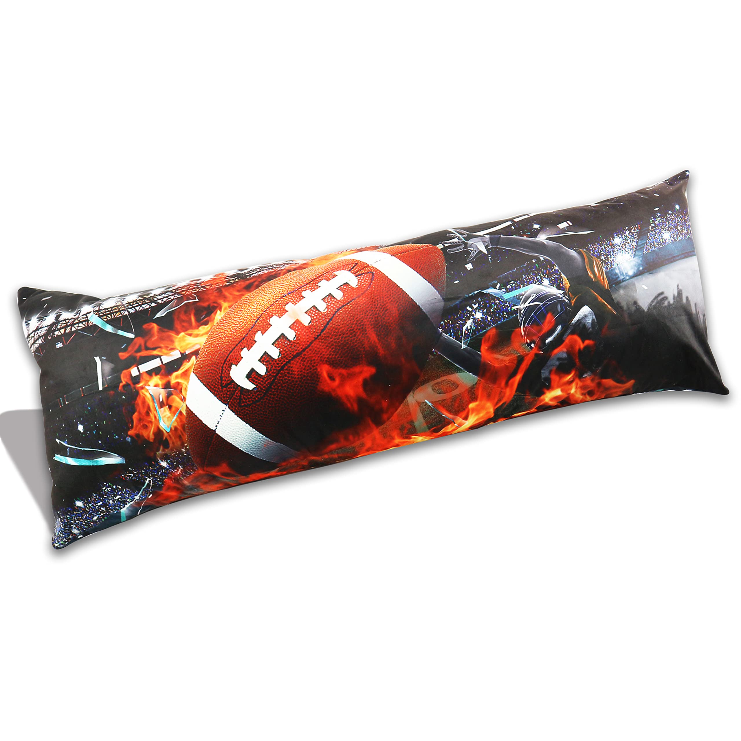 Deztibos Large Soft Body Pillow Cover with Zipper Closure - Football Team Design Backrest Cushion Protector for Bed, Sofa & Dorm Room - Perfect for Sleeping, Lounging & Home Decor