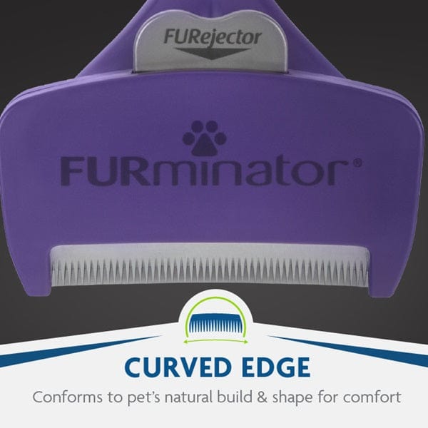 FURminator DeShedding Tool for Medium/Large Cats with Short Hair - Reduce Shedding & Hairballs - Perfect for Grooming at Home or Professional Pet Salons